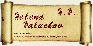 Helena Maluckov vizit kartica